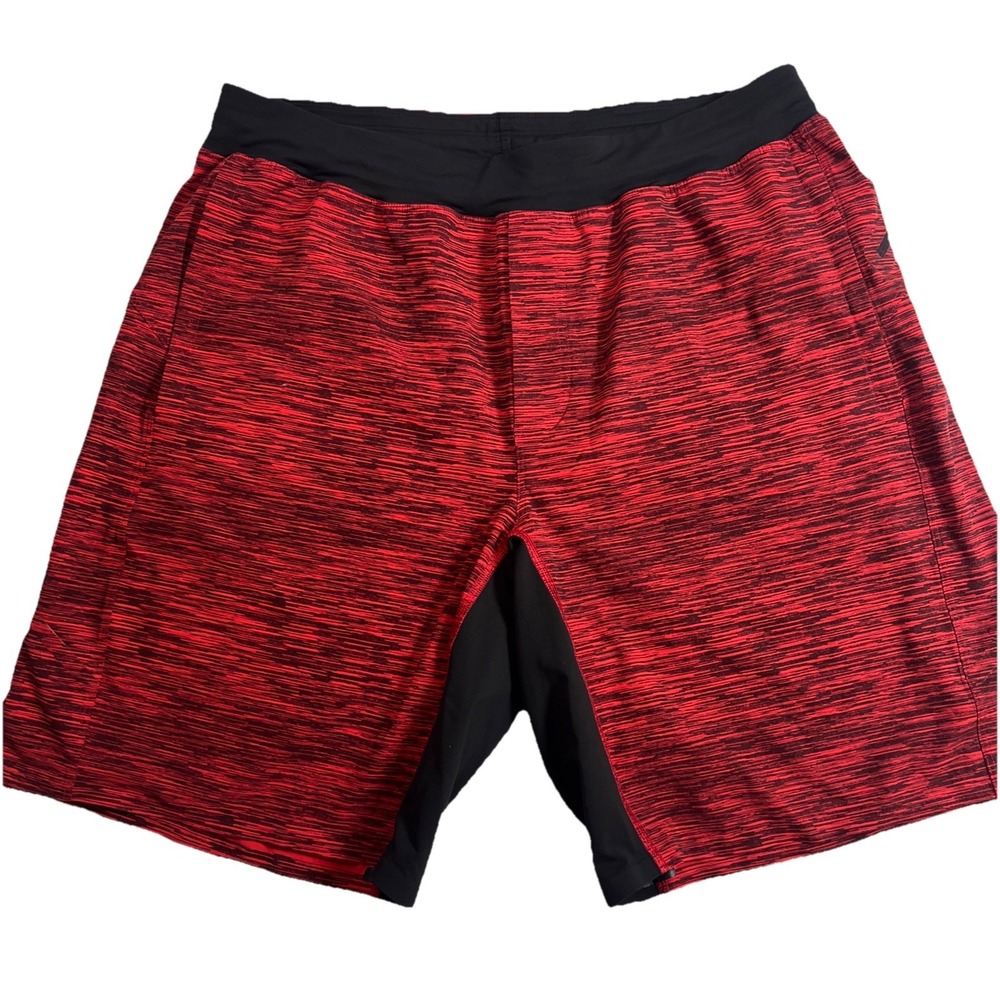 LULULEMON Assert Short 9" Tactic Static Red/Black Unlined Lightweight Athletic L